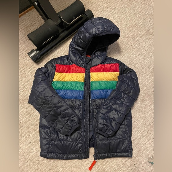 Primary Puffer Jacket Retro Rainbow 8-9 - Picture 2 of 5